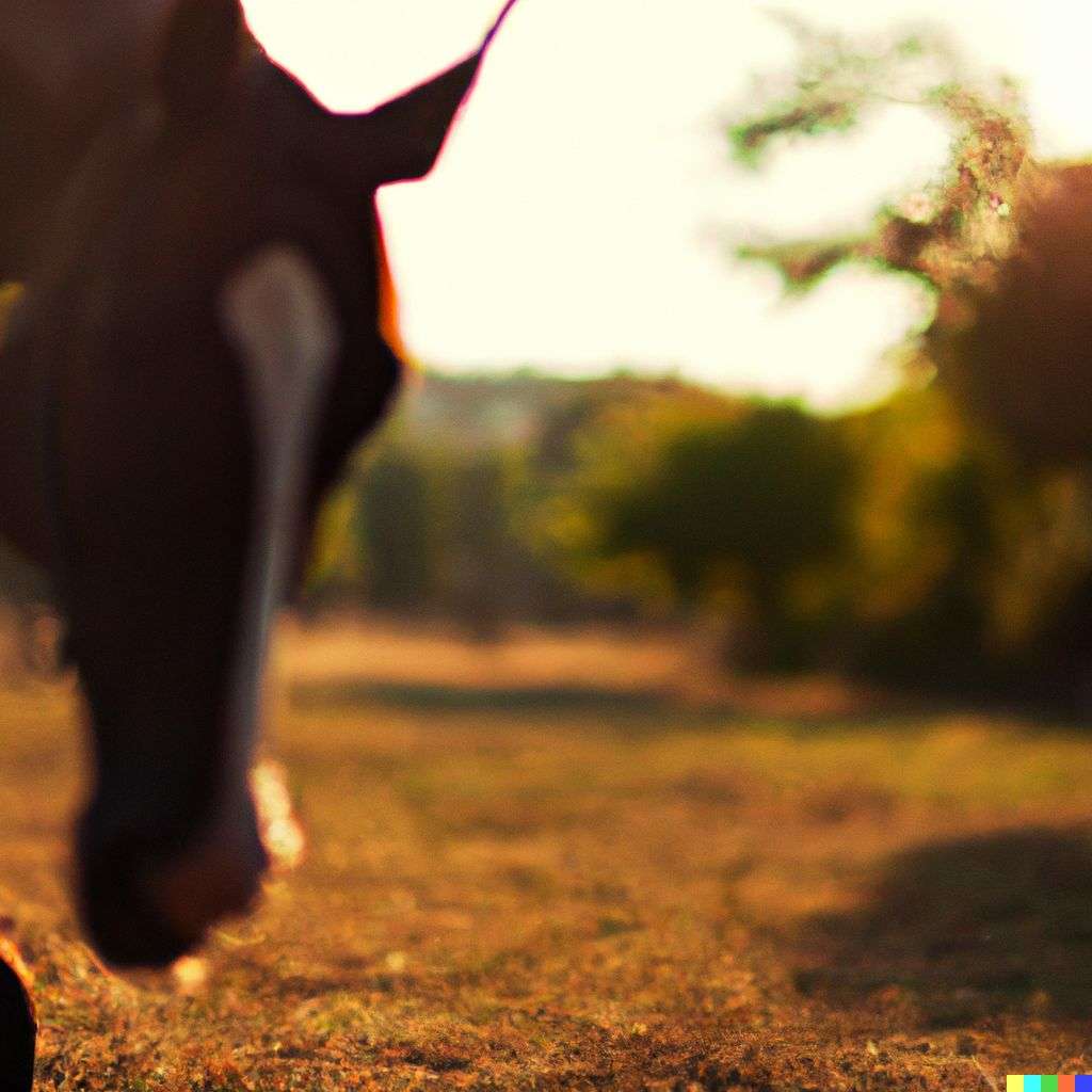 a horse, photograph, extreme bokeh